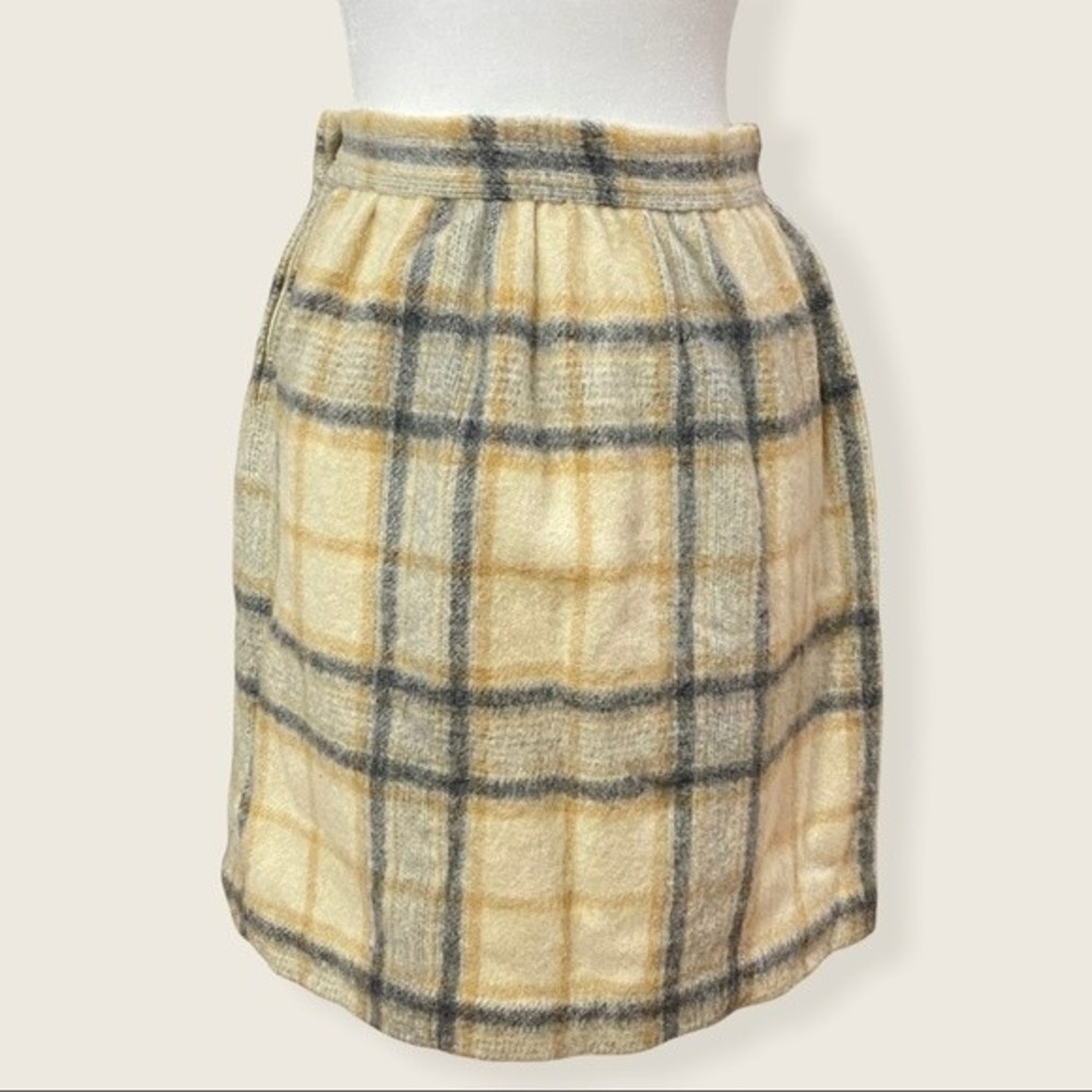 Darlene Co-Ordinates Vintage Plaid Wool Skirt